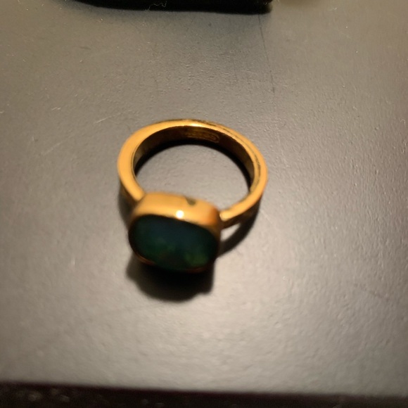 Vibrant gold and green Coach ring - Picture 3 of 4